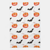 Halloween Pumpkins und Fledermäuse, Trick oder Tre Geschirrtuch (Vertikal)