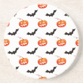 Halloween Pumpkins und Fledermäuse, Trick oder Tre Getränkeuntersetzer (Vorne)
