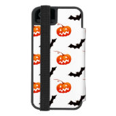 Halloween Pumpkins und Fledermäuse, Trick oder Tre Incipio iPhone Geldbeutel-Hülle (Folio Rückseite)