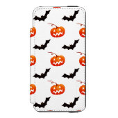 Halloween Pumpkins und Fledermäuse, Trick oder Tre Incipio iPhone Geldbeutel-Hülle (Folio Vorderseite)