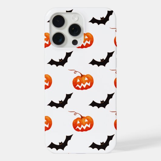 Halloween Pumpkins und Fledermäuse, Trick oder Tre iPhone Hülle (Rückseite)