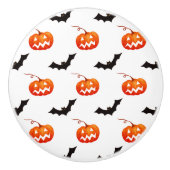 Halloween Pumpkins und Fledermäuse, Trick oder Tre Keramikknauf (Vorderseite)