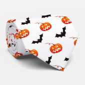 Halloween Pumpkins und Fledermäuse, Trick oder Tre Krawatte (Gerollt)