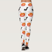 Halloween Pumpkins und Fledermäuse, Trick oder Tre Leggings (Rückseite)