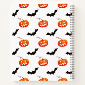 Halloween Pumpkins und Fledermäuse, Trick oder Tre Notizblock (Rückseite)