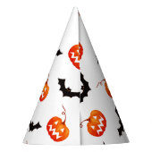 Halloween Pumpkins und Fledermäuse, Trick oder Tre Partyhütchen (Rückseite)