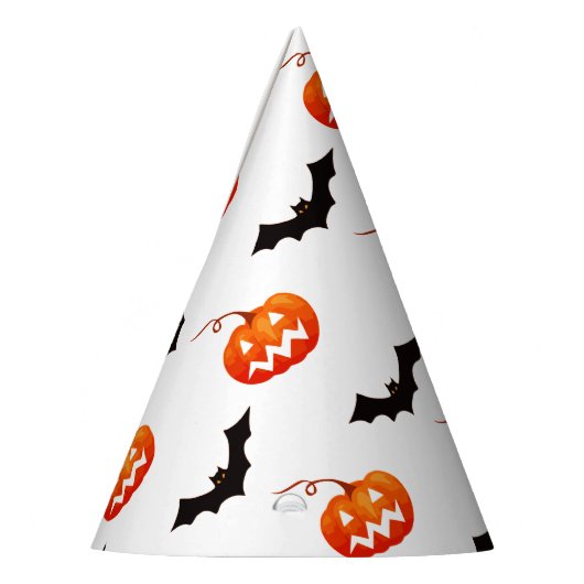 Halloween Pumpkins und Fledermäuse, Trick oder Tre Partyhütchen (Links)