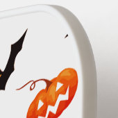 Halloween Pumpkins und Fledermäuse, Trick oder Tre Pickleball Schläger (Linke Seite)