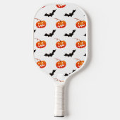 Halloween Pumpkins und Fledermäuse, Trick oder Tre Pickleball Schläger (Rückseite)
