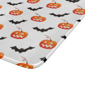 Halloween Pumpkins und Fledermäuse, Trick oder Tre Schneidebrett (Ecke)