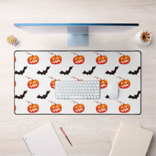 Halloween Pumpkins und Fledermäuse, Trick oder Tre Schreibtischunterlage