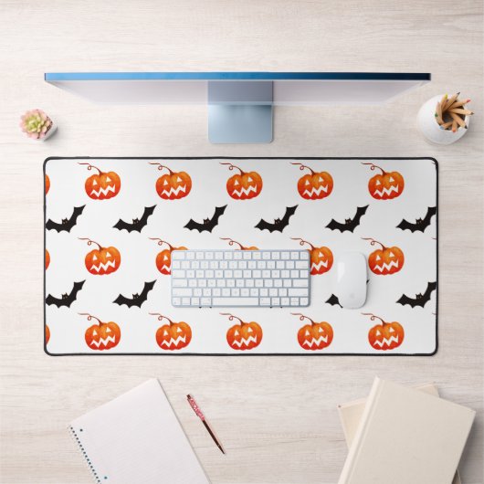 Halloween Pumpkins und Fledermäuse, Trick oder Tre Schreibtischunterlage (Büro 1)