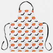 Halloween Pumpkins und Fledermäuse, Trick oder Tre Schürze (Vorderseite)