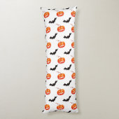Halloween Pumpkins und Fledermäuse, Trick oder Tre Seitenschläferkissen (Rückseite (Vertikal))