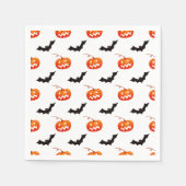 Halloween Pumpkins und Fledermäuse, Trick oder Tre Serviette (Vorderseite)