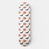Halloween Pumpkins und Fledermäuse, Trick oder Tre Skateboard (Vorderseite)