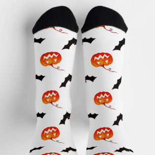 Halloween Pumpkins und Fledermäuse, Trick oder Tre Socken