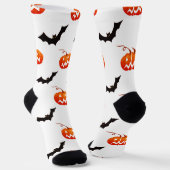 Halloween Pumpkins und Fledermäuse, Trick oder Tre Socken (Gewinkelt)