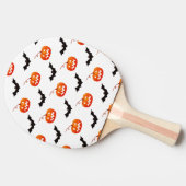 Halloween Pumpkins und Fledermäuse, Trick oder Tre Tischtennis Schläger (Seitenansicht)