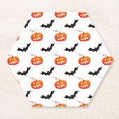 Halloween Pumpkins und Fledermäuse, Trick oder Tre Untersetzer (Vorderseite)