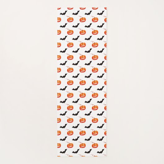Halloween Pumpkins und Fledermäuse, Trick oder Tre Yogamatte (Rückseite)