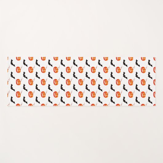 Halloween Pumpkins und Fledermäuse, Trick oder Tre Yogamatte (Vorderseite (Horizontal))