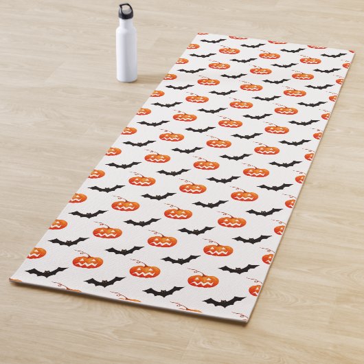 Halloween Pumpkins und Fledermäuse, Trick oder Tre Yogamatte (Beispiel)