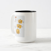 Halloween Pumpkins und Ghosts-Tasse Zweifarbige Tasse (Vorderseite Links)