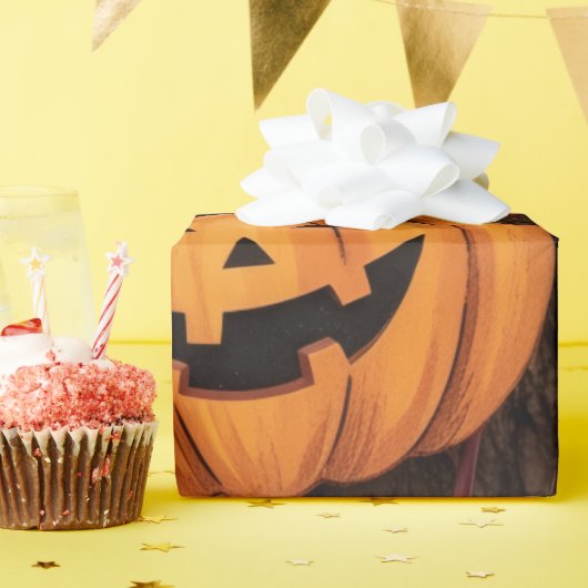 Halloween Pumpkins und Herbstleaves Wrapping Papp Geschenkpapier (Geburtstagsparty)
