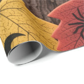 Halloween Pumpkins und Herbstleaves Wrapping Papp Geschenkpapier (Rolleneckpunkt)
