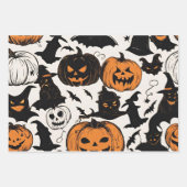 Halloween Pumpkins und Monster Geschenkpapier Set (Vorderseite 2)