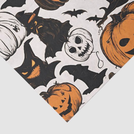 Halloween Pumpkins und Monster Seidenpapier (Ausschnitt)