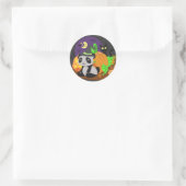 Halloween Pumpkins und Panda Runder Aufkleber (Tasche)