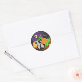 Halloween Pumpkins und Panda Runder Aufkleber (Umschlag)