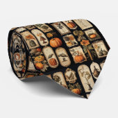 Halloween Pumpkins Vintage Tags Krawatte (Gerollt)