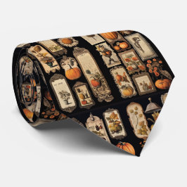 Halloween Pumpkins Vintage Tags Krawatte