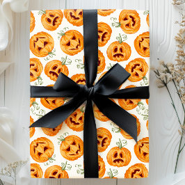 Halloween Pumpkins Vintages Aquarellmuster Geschenkpapier