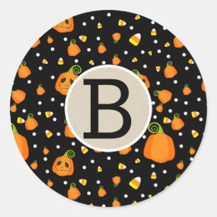 Halloween Pumpkins Whimsical Party Kraft Runder Aufkleber
