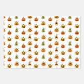 Halloween Pumpkins Wrapping Paper  Geschenkpapier Set (Vorderseite)