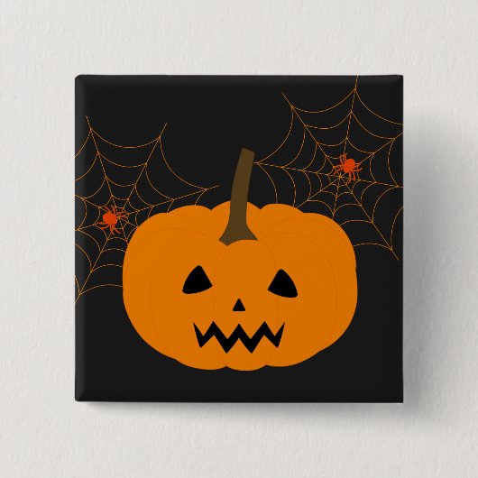 Halloween-Pumpknopf Button (Vorderseite)