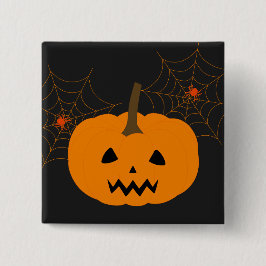 Halloween-Pumpknopf Button