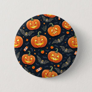 Halloween-Pumpknopf Button