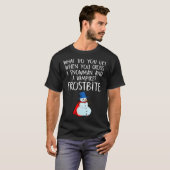 Halloween Pun Cross A Snowman and A Vampire Frostb T-Shirt (Vorne ganz)