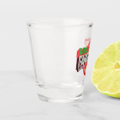 Halloween Pun hat eine zakrale Nacht Schnapsglas (Links)