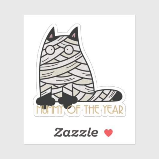 Halloween Pun: Mama des Jahres Aufkleber (Blatt)
