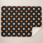 Halloween Punkte Sherpadecke (Vorderseite (Horizontal))