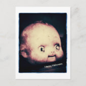 Halloween Puppenkopf Postkarte (Vorderseite)