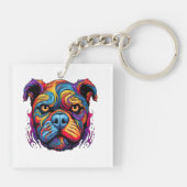 Halloween Puppy #3 Digitale Kunst Schlüsselanhänger (Rückseite)