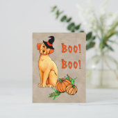 Halloween Puppy Dog Postkarte (Stehend Vorderseite)