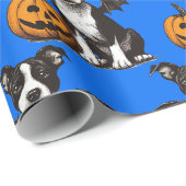 Halloween Puppy Geschenkpapier (Rolleneckpunkt)